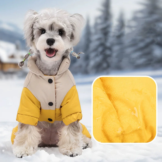 Winter Warmth Cotton Clothing for Pet Thickened Jumpsuit Coat Graphene Windproof Waterproof Pullable Dog Clothes