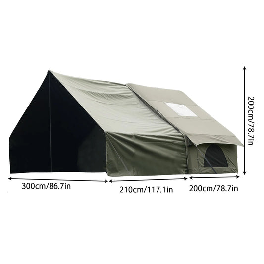 PAKICETUS Luxury Inflatable Camping Tent with Roof Window Easy Setup Portable Tent with Carry Bag for 4-12 People Outdoor Glamping Family Weekend Gatherings