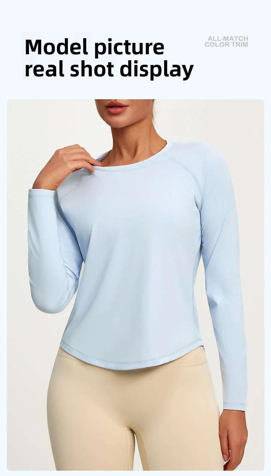 2026 Spring Summer New Women's Yoga Top Loose Mesh Breathable Sports Long Sleeve T-shirt Basic Solid Color Top Riding Clothes