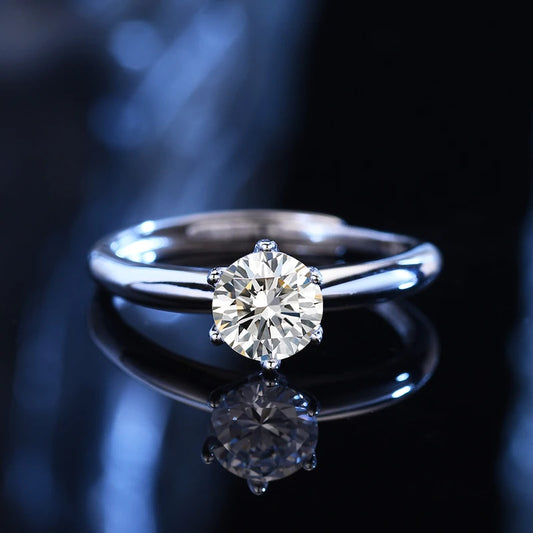Moissanite Women's Ring Real 925 Sterling Silver D Color Shining Ring With Certificate Proposal Luxury Jewelry Gift