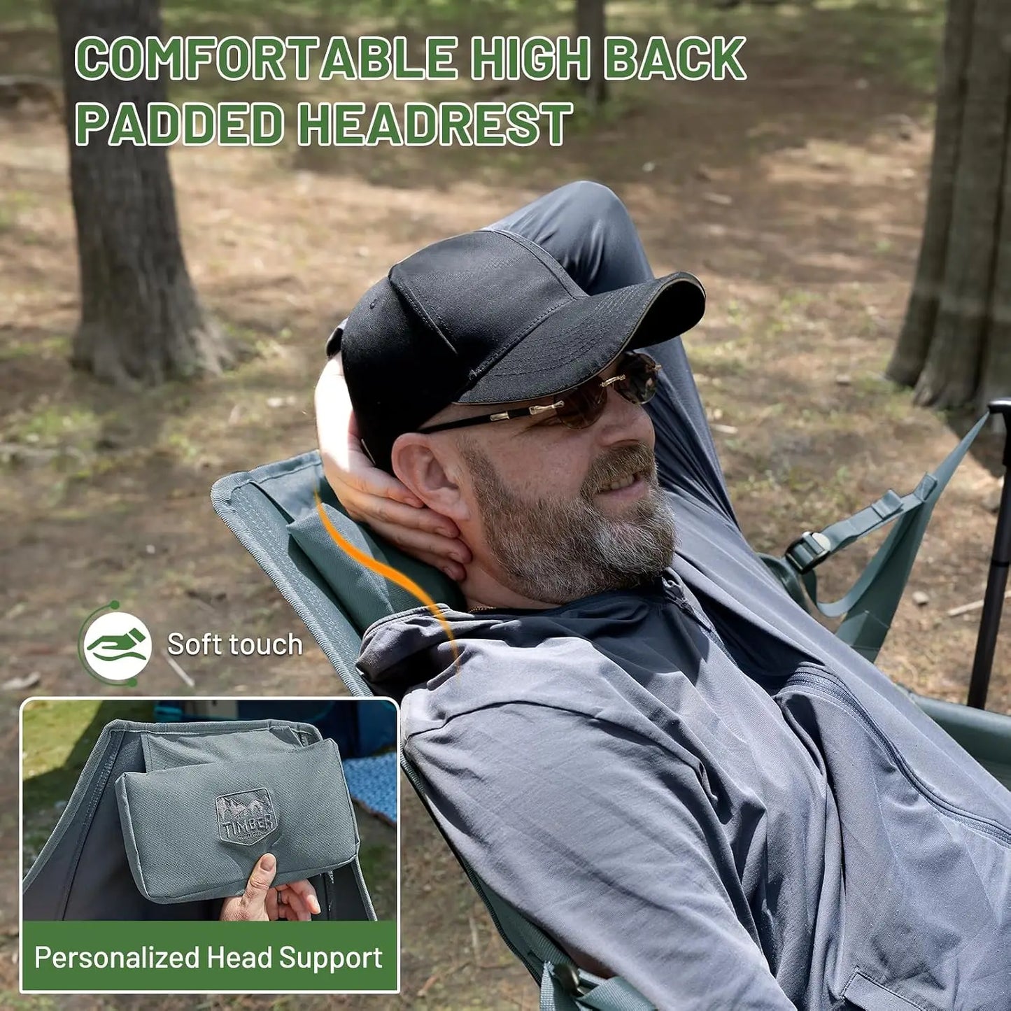 Oversized Hammock Camping Chair, Portable Swinging Chair for Outdoor, 400 lbs Capacity