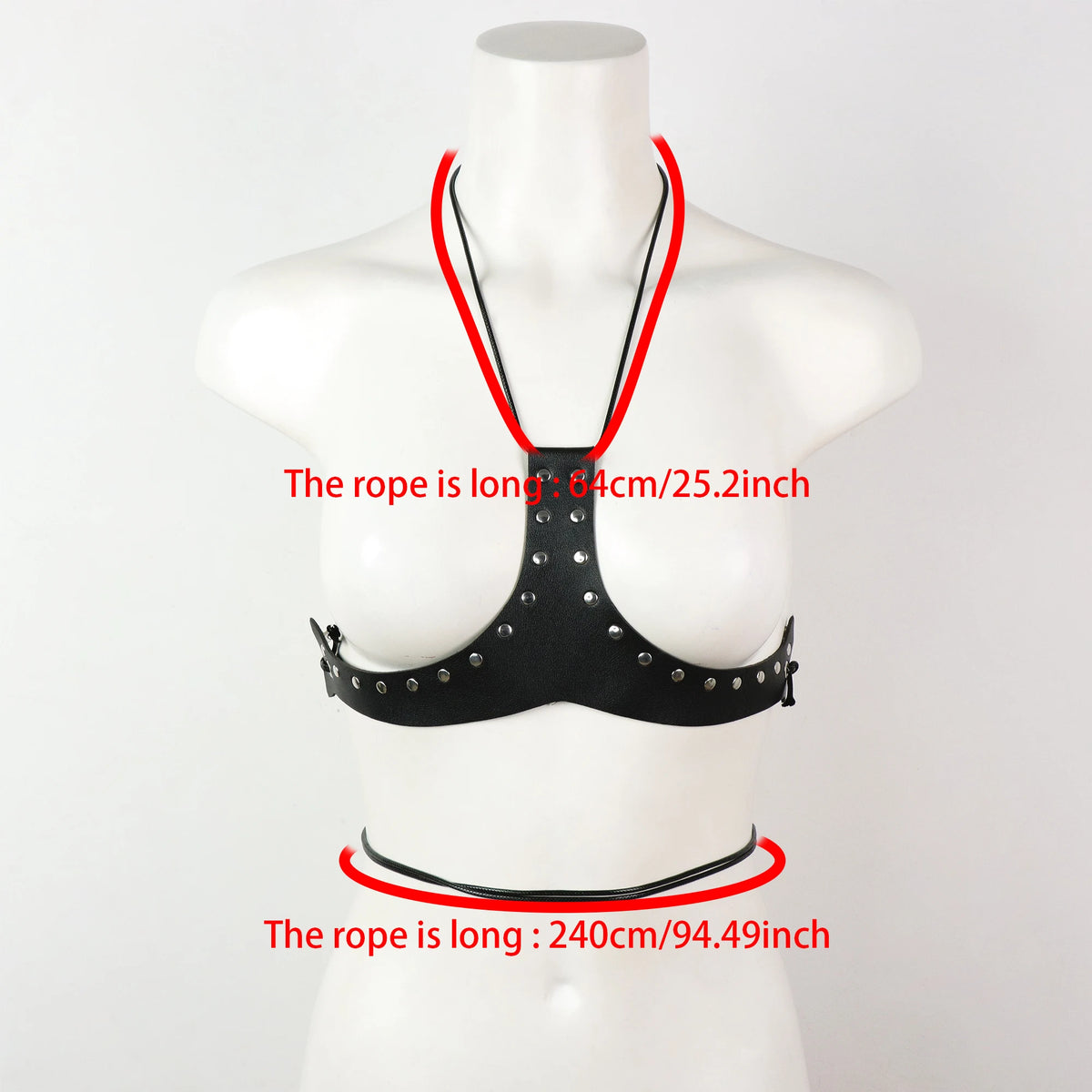 Women Waist Belt Rivet Body Chain Punk Leather Rock Belts Rave Accessory For Party