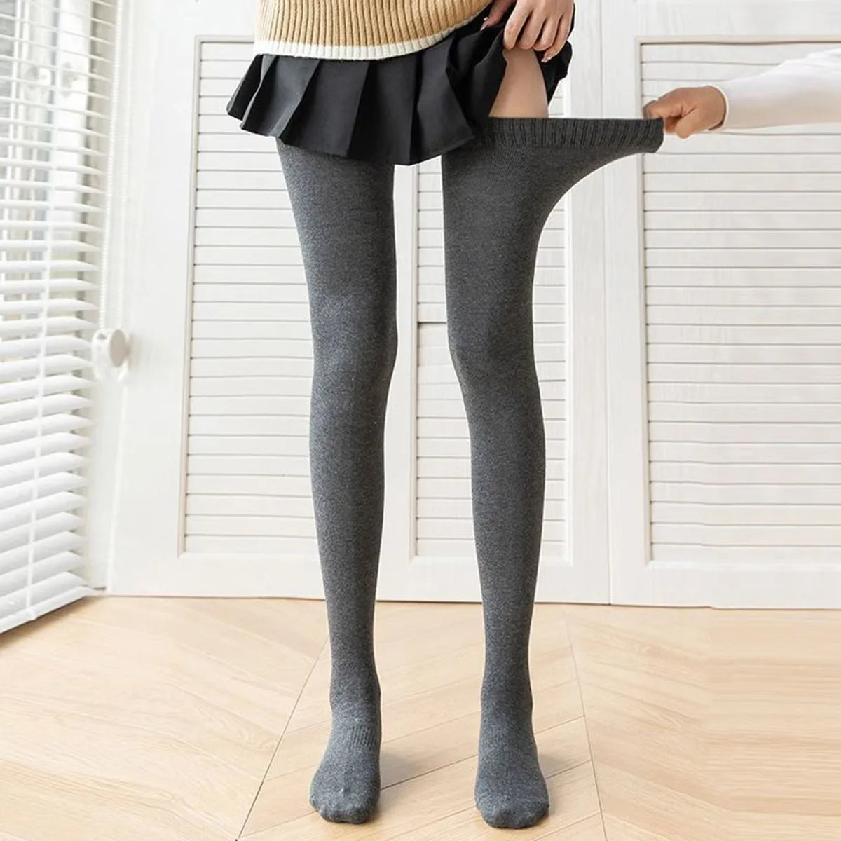1/2Pcs Extended Over Knee High Socks Silicone Anti Slip High Tube Cotton Socks High Elasticity Loose Oversized Women's Stockings