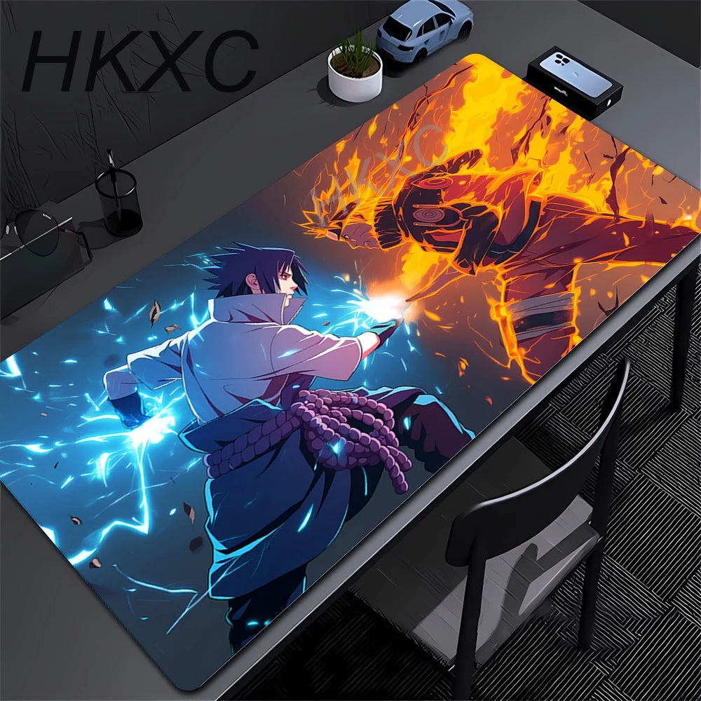 Gamer PC Computer Large 900x400 XXL Desk Mat Naruto Itachi Uchiha Mouse Pads Keyboard Anime Gaming Accessories Mousepad Carpet
