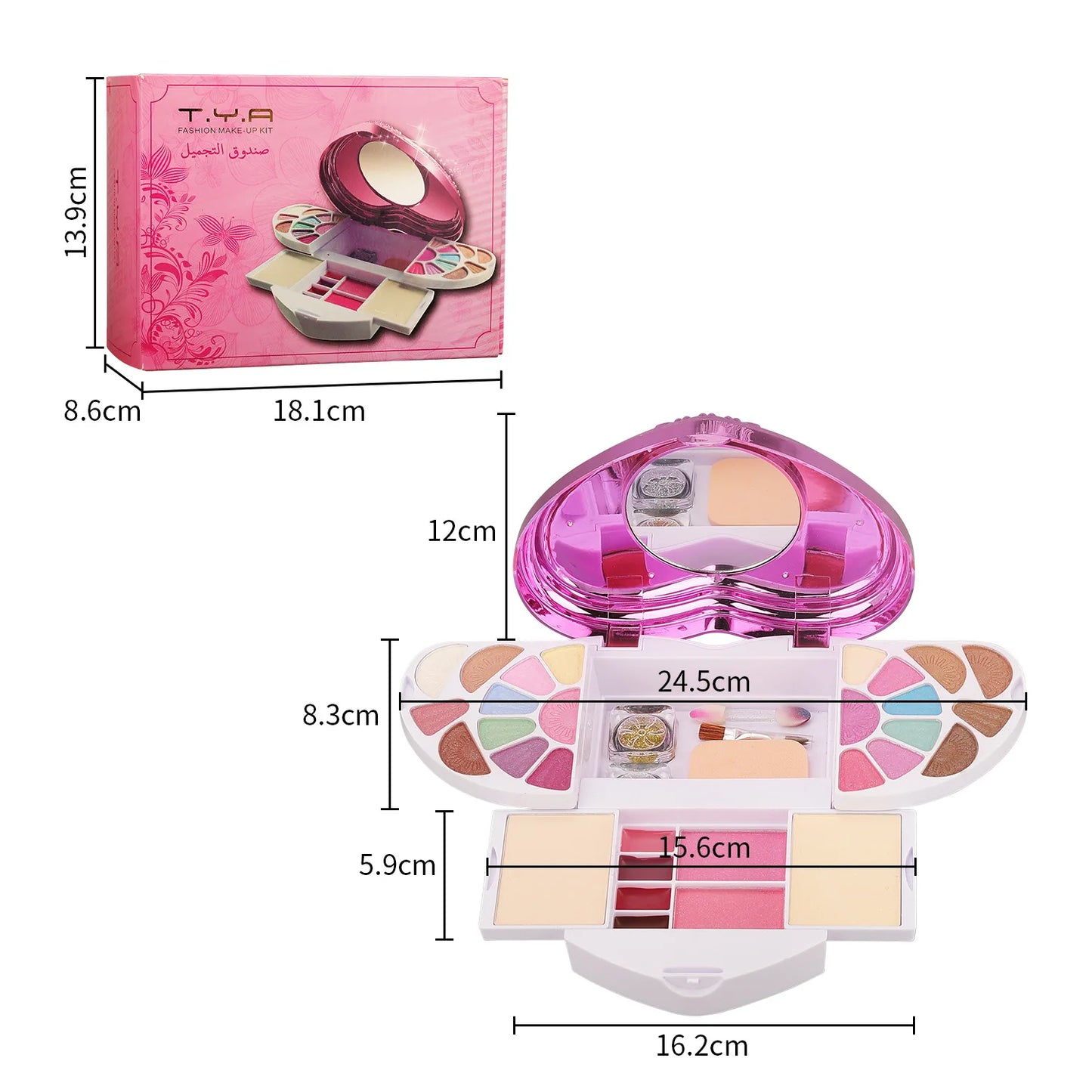 Makeup Kit Full Set for Women Multi-functional All in One Box 32 Colors Face Powder Eye Shadow Highlighter Brush Make Up Palette