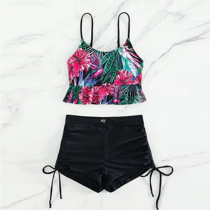 Summer Sexy Pink Swimsuits Tankini Set Female Two-piece Swimwear Beach Swim Wear Bathing Suits Pool Women's Swimming Suit 2026