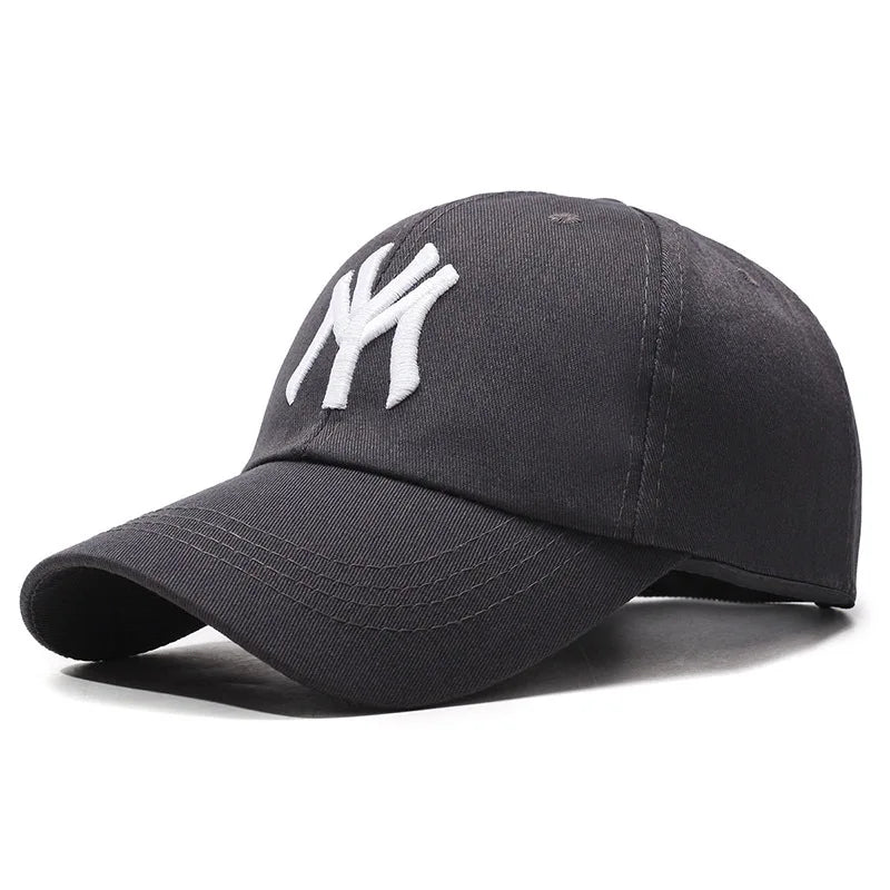 Unisex NY Letter Embroidery Baseball Cap, Adjustable Cotton Dad Hat, Casual Sunscreen Peaked Cap for Men Women, Streetwear Sport