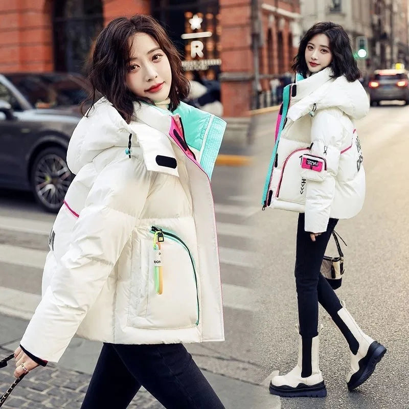 2025 Winter Glossy Waterproof X-long 90% White Duck Down Coat Women Thick Loose Outerwear Warm Down Jacket Hooded Parkas Coats