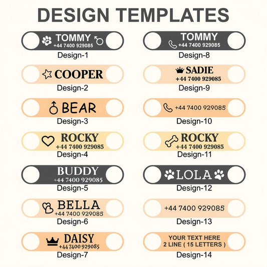 Dog Collar PU Leather Engraved - Customized with Name, Unique Gift for Dog Lovers, Adjustable Puppy for Small Medium Large Breed
