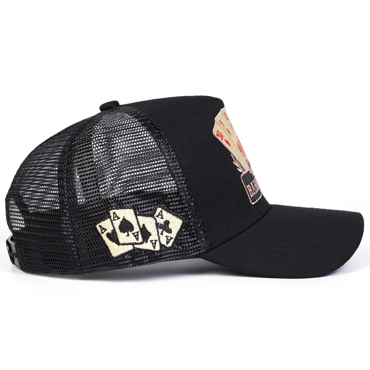 Unisex BARAJA DE ORO Poker Embroidery Baseball Net Caps Spring Summer Outdoor Adjustable Casual Hats Sunscreen Hat Sports Cap