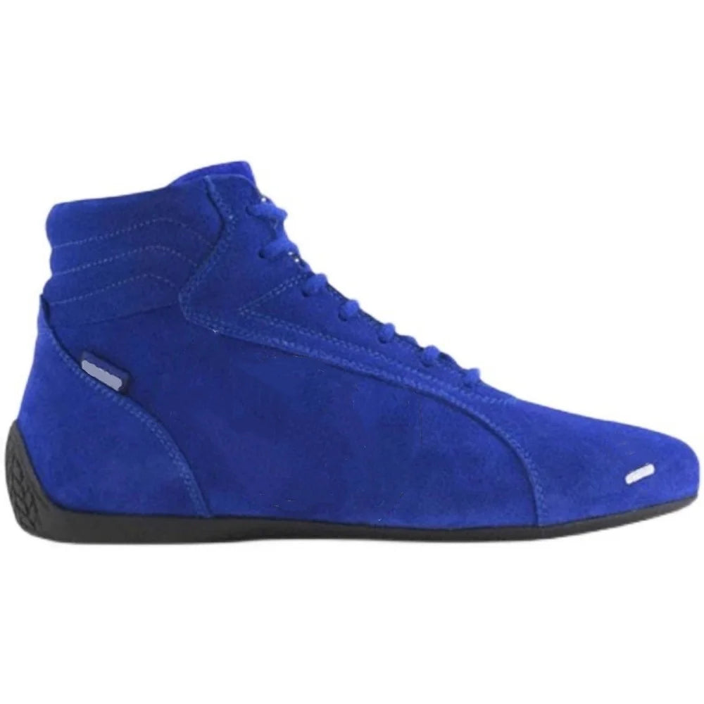 Suede Leather Racing Shoes Driving Cycling Karting Motorcycle Sneakers Riding Casual Sports Men's and Women's Boots