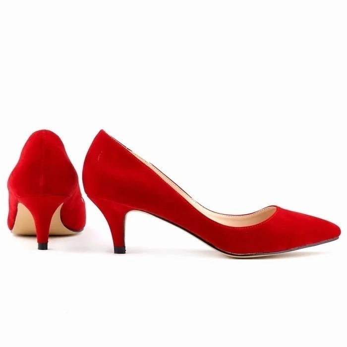 Spring and Autumn 2026 Women Pumps 5cm High Heels Solid Color Breathable Rubber Non Slip Sole Latex Insole Work Wedding Shoes