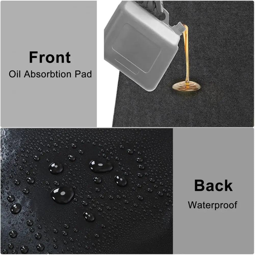 Rectangle Garage Floor Mat for Under Car Dark Grey Garage Flooring Rug Motorcycle Oil Spill Mat Absorbent Oil Garage Parking Mat