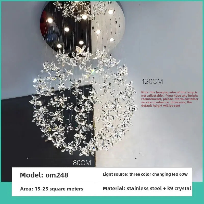 French Crystal Dining ChandelierFo Home Use Restaurant Lamp Luxurious And Modern Café Bar Counter Dining Table And Ceiling Light