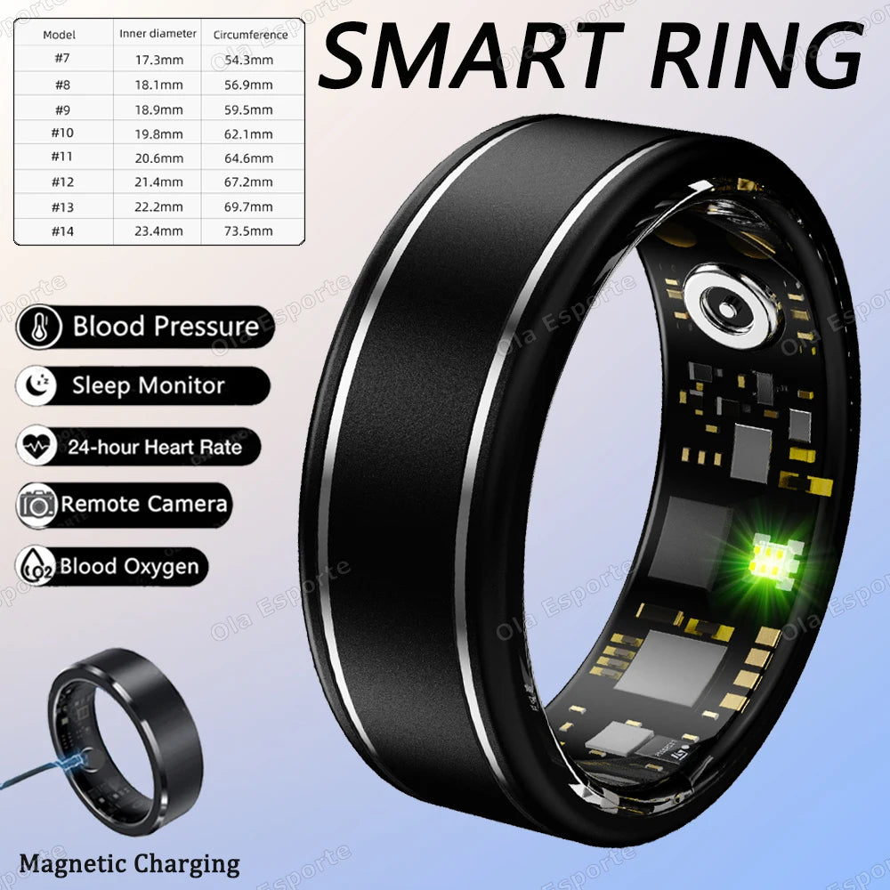 2026 Smart Health Rings Heart Rate Blood Pressure/Oxygen Monitoring Rings Fitness Gift for Friends Family Colleagues Smartring