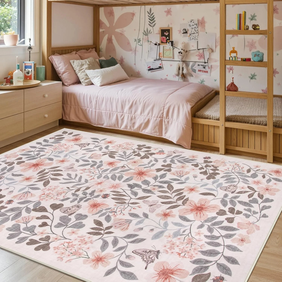 Vintage Floral BOHO Rugs Living Room Large Area Carpet Bedroom Floor Mats Foldable Machine Washable Rug Long Strip Runner Mat 러그