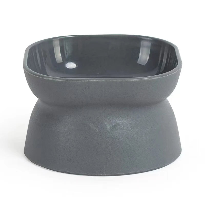 Dual-purpose Cat/Dog Food Bowl, Elevated Anti-Vomiting Cat Feeder Whisker Stress-Free Dog Plastic Cat Feeding Bowls