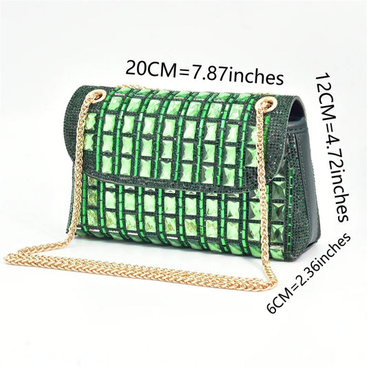 New Arrival African Style Ladies Shoes and Bags Set Latest Italian Women Shoes and Bag Set with Rhinestone Heels Women Luxury
