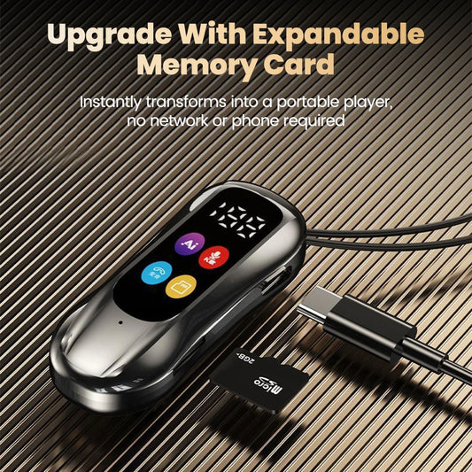 S30 Collar-Clip Bluetooth Headset Wireless Headphones With Mic HD Calling BT Earphones Variable Sound Earbuds Support SD Card