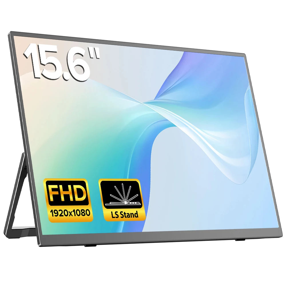 UPERFECT 15.6inch 60Hz 1920*1080 Portable Monitor 60Hz Back Stand For Laptop XBox PS4 / 5 Switch TV Box Cell Phone PC Mac iPhone