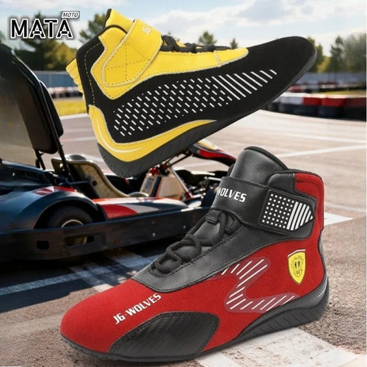 Car Motorcycle Racing Club Exercise Shoes Unisex Karting Shoes Hot High Quality Waterproof Go Karting Boots FIA Approved 35-45