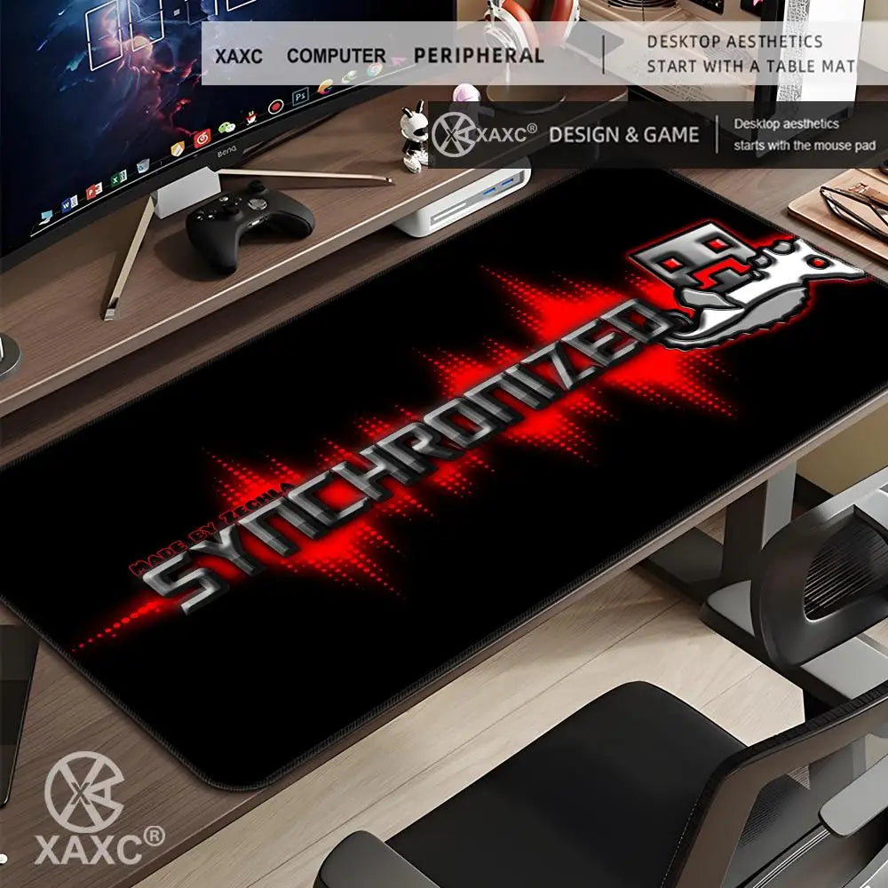 E-sports Cool Mouse Pad Geometry Dash Gaming Desk Mat Laptop Carpet PC Cabinet Large 900x400mm Accessories Computer XXL XAXC
