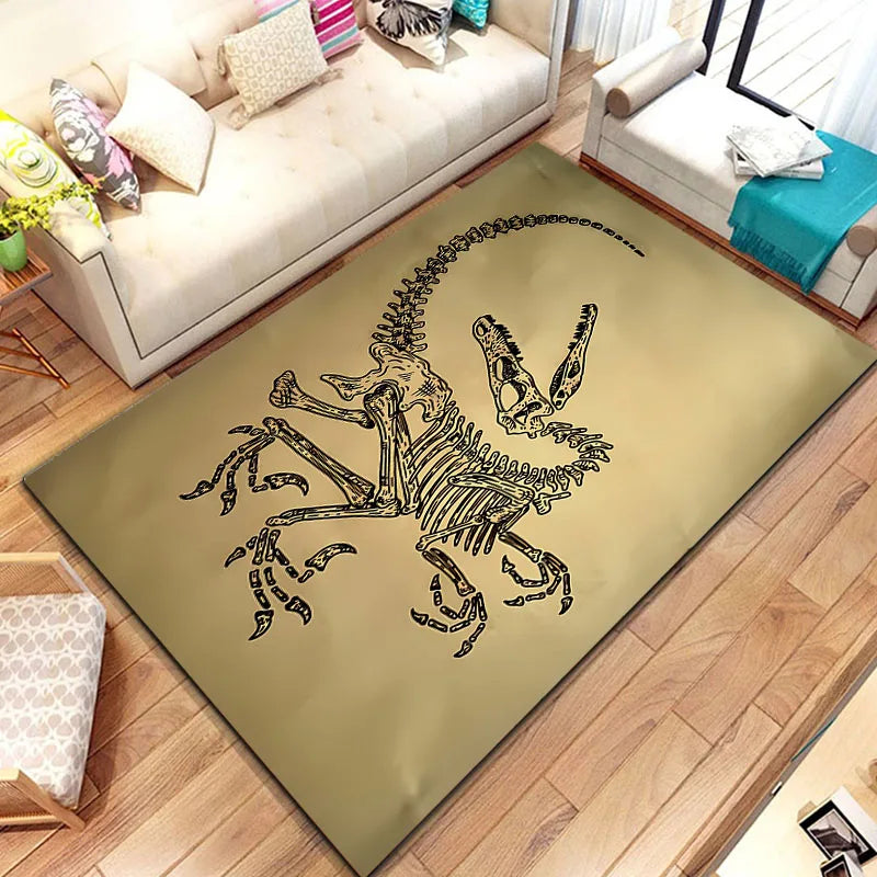 3D Dinosaur Fossil Art Pattern Rug Carpet for Living Room Bathroom Mat Creative Doormat Carpet for Bedroom Home Decor Коврик