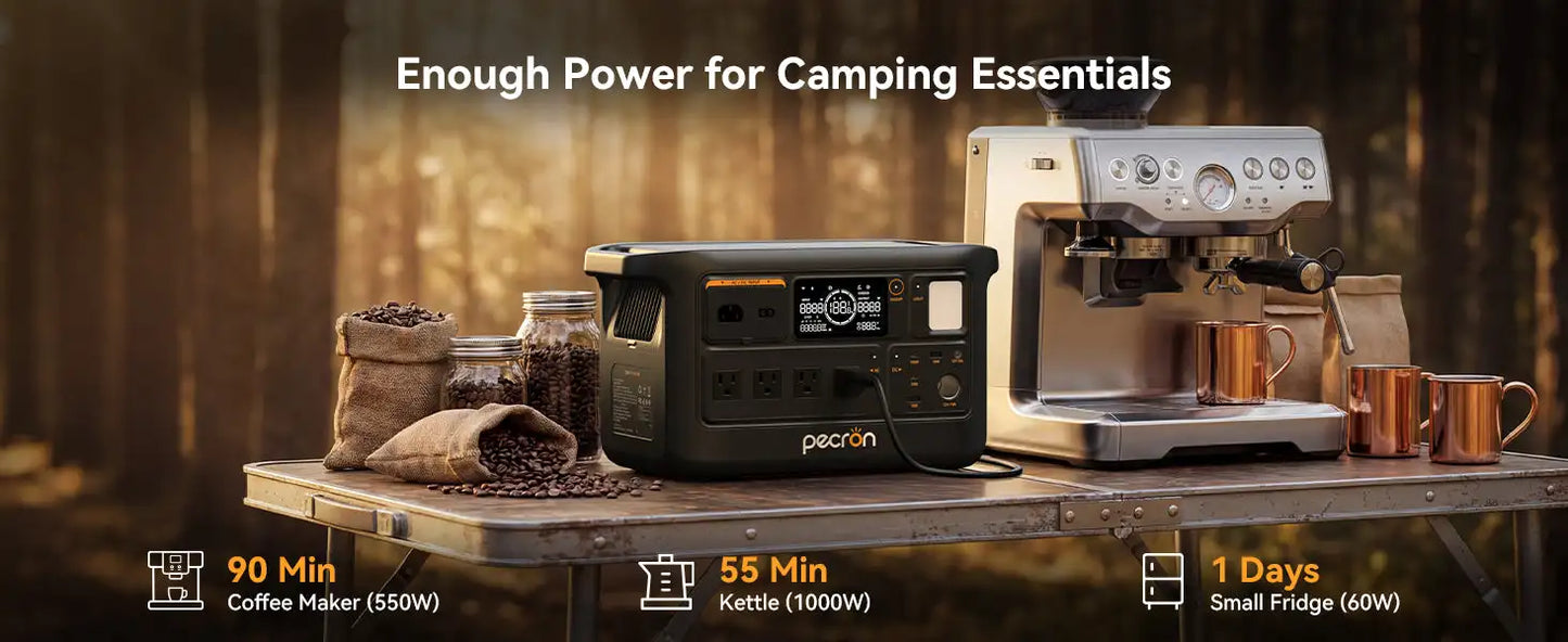 Refurbished-PECRON Portable Power Station F1000LFP PECRON 960Wh 1500W LiFePO4 Battery Expandable