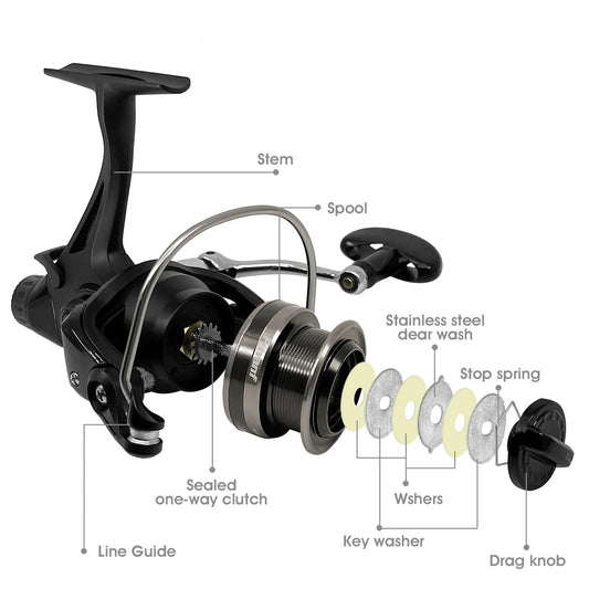 Fishing Reel Double Brake Design 8KG Max Drag 8BB 4000-5000H CNC Aluminum Left/Right Interchangeable Spinning Reel