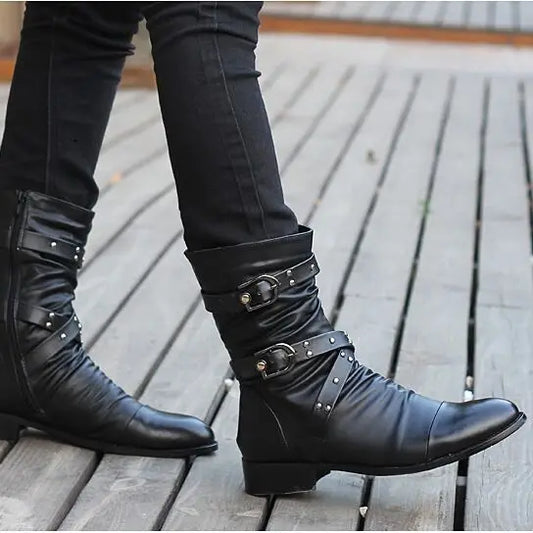 2024 New Mid Barrel Boots Honorary Boots Motorcycle Men's Performance Boots motorcycle shoes botas moto 37-45size moto shoes