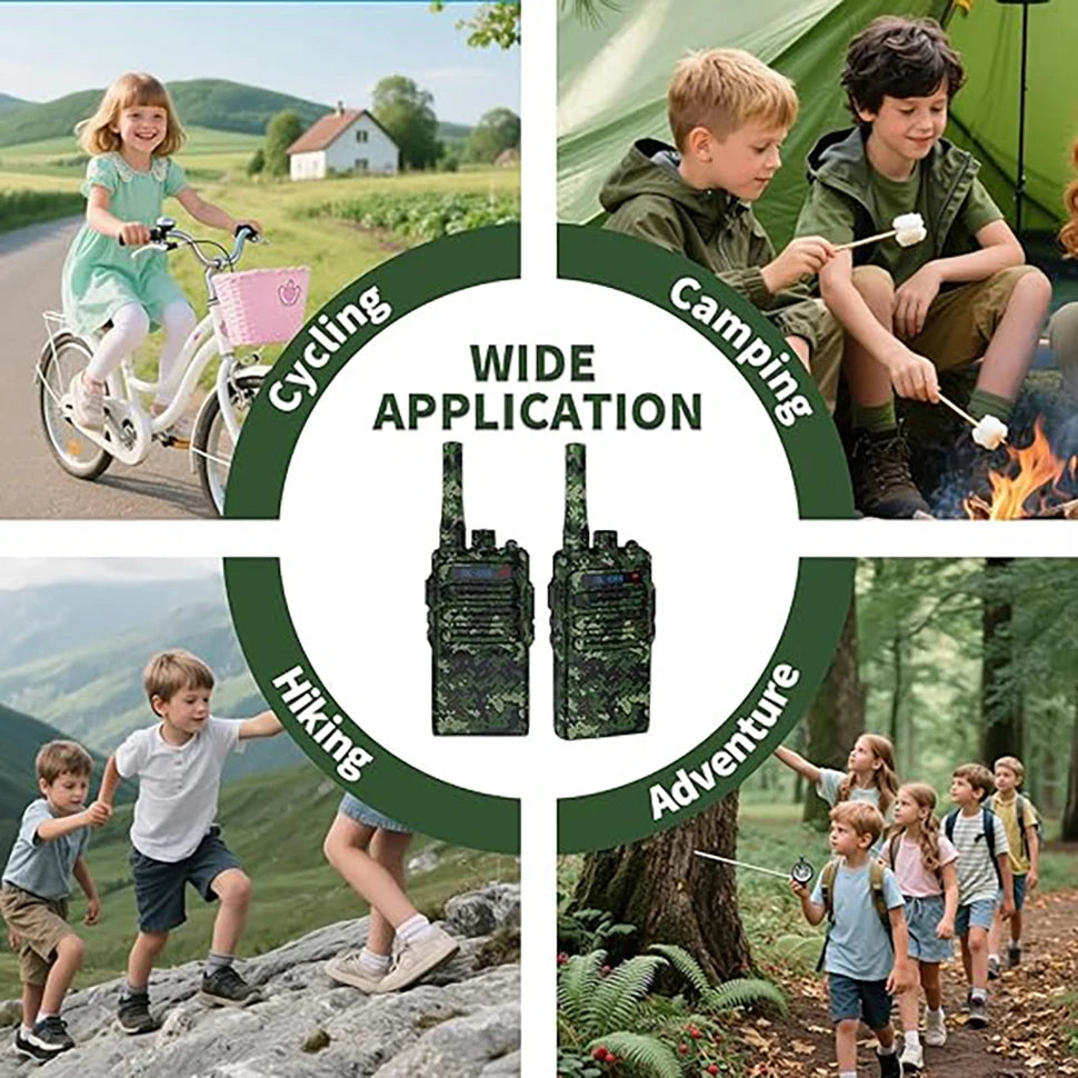 2 Pack Rechargeable Kids Walkie Talkies,3 Miles Range,2000mAh Long Lasting, Birthday Gifts for 3-12 Years Old Boys Girls