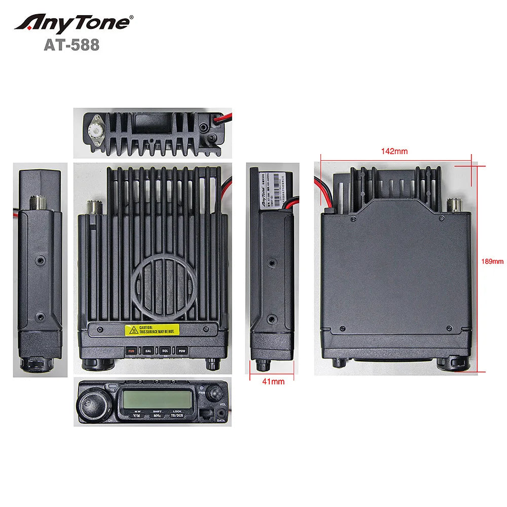510 Channels ANYTONE AT-588 Single Band With Air Band RX 70w VHF Long Range Walkie Talkie for Vehicle Radio Amateur UHF Radio