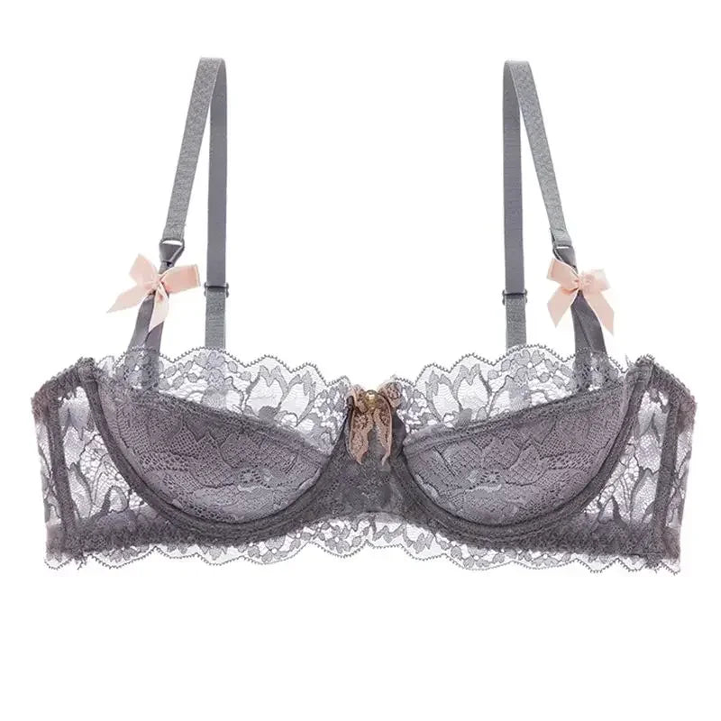 MOYISU French Romantic Lace Comfortable Breathable セクシー Tushy Slim Bra Collection Pure Desire Girls Push Beautiful Underwear SET