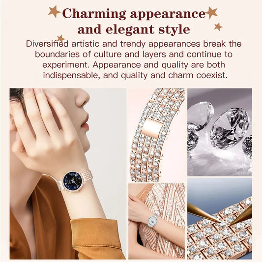 Luxury Bluetooth Call Smartwatch Women's Smart Watch Clock Ladies Gift Fitness Tracker Wrist Watches for Woman Android iOS 2026