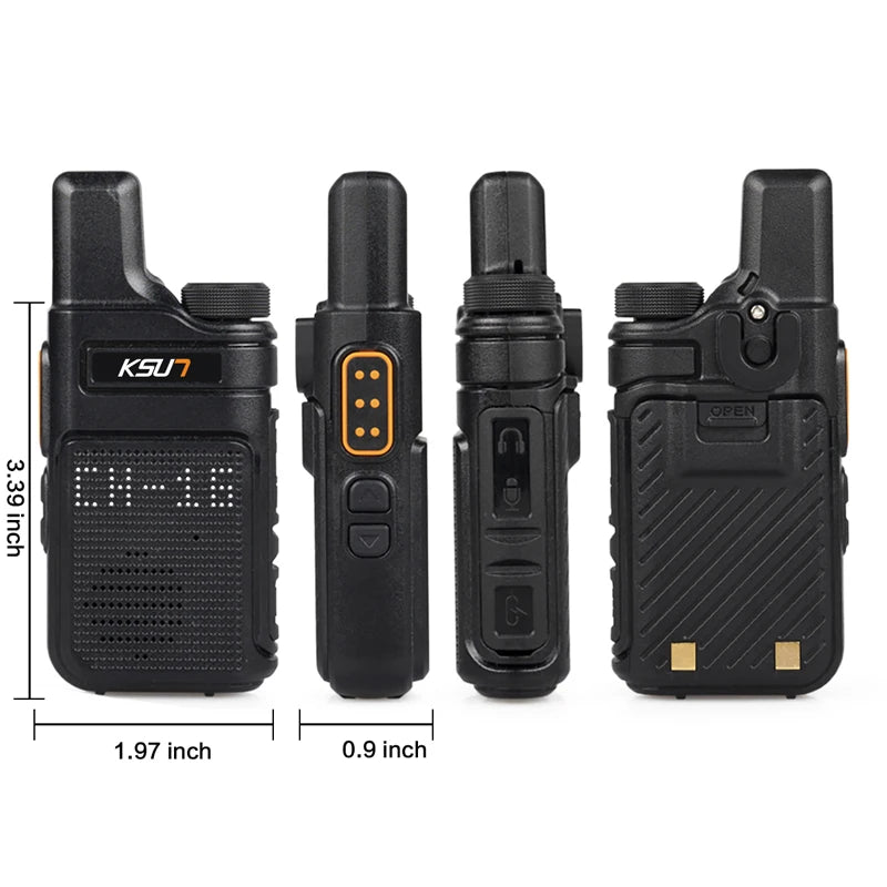 PMR 446 FRS Portable Radio Mini Small 2 Way Radio Receiver 2W High Power Wireless Intercom Long Range UHF Handheld Walkie Talkie