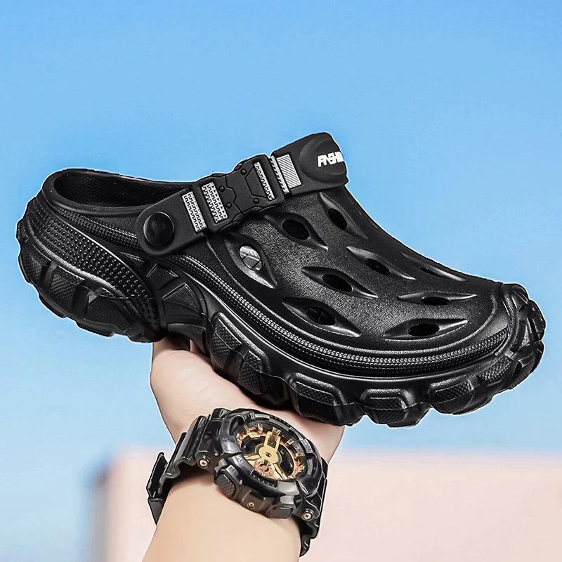 Summer Casual Sandals Men Outdoor Slippers Flat Mens Flip-flop Lightweight Beach Shoes Indoor Home Anti-slip Bathroom Slides