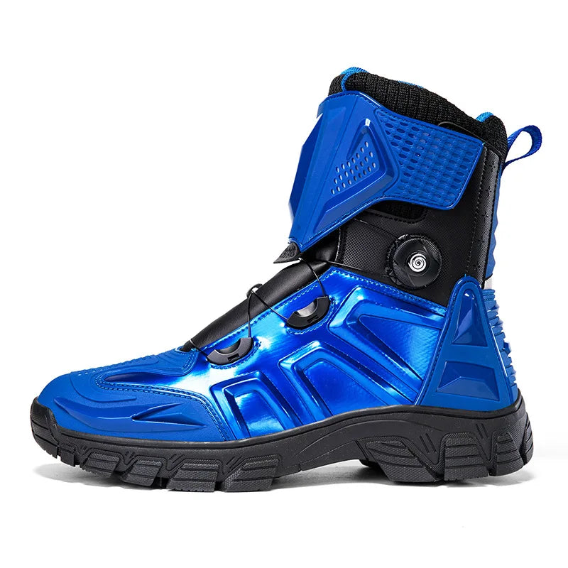 New Men's Motorcycle Boots Outdoor Waterproof TPU Protective Men Motorcycle Shoes Anti-slip Biker Motocross Riding Boot 1133