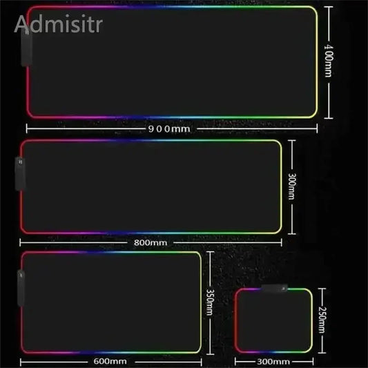 RGB Gaming Mousepad Space Mouse Mats LED Large Gamer Mousepads Keyboard Pads Luminous Desk Mat Final Fantasy Mouse Pad Backlit