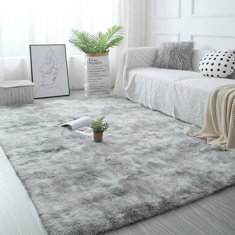 White Fluffy Hall Carpet Modern Living Room Bedroom Home Decor Large Mats Thickened Non-Slip Girl Children's Room Pink Furry Rug