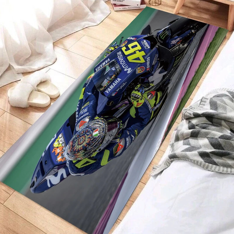 Motorcycle Carpet Garage Mat Racing Cool Moto Display Motorcycle Display Mat Hallway Anti-slip Home Decoration Rug Customized