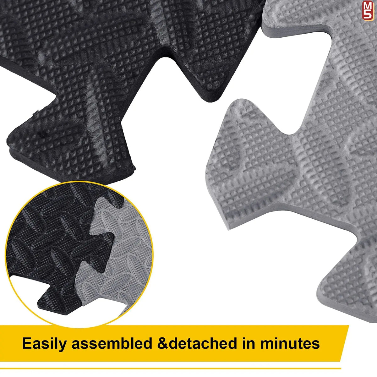 1-20PCS Soft Foam Interlocking Carpet Tiles - Non-Slip Puzzle Floor Mats Ideal for Home Gym and Baby Playroom Rugs for Bedroom
