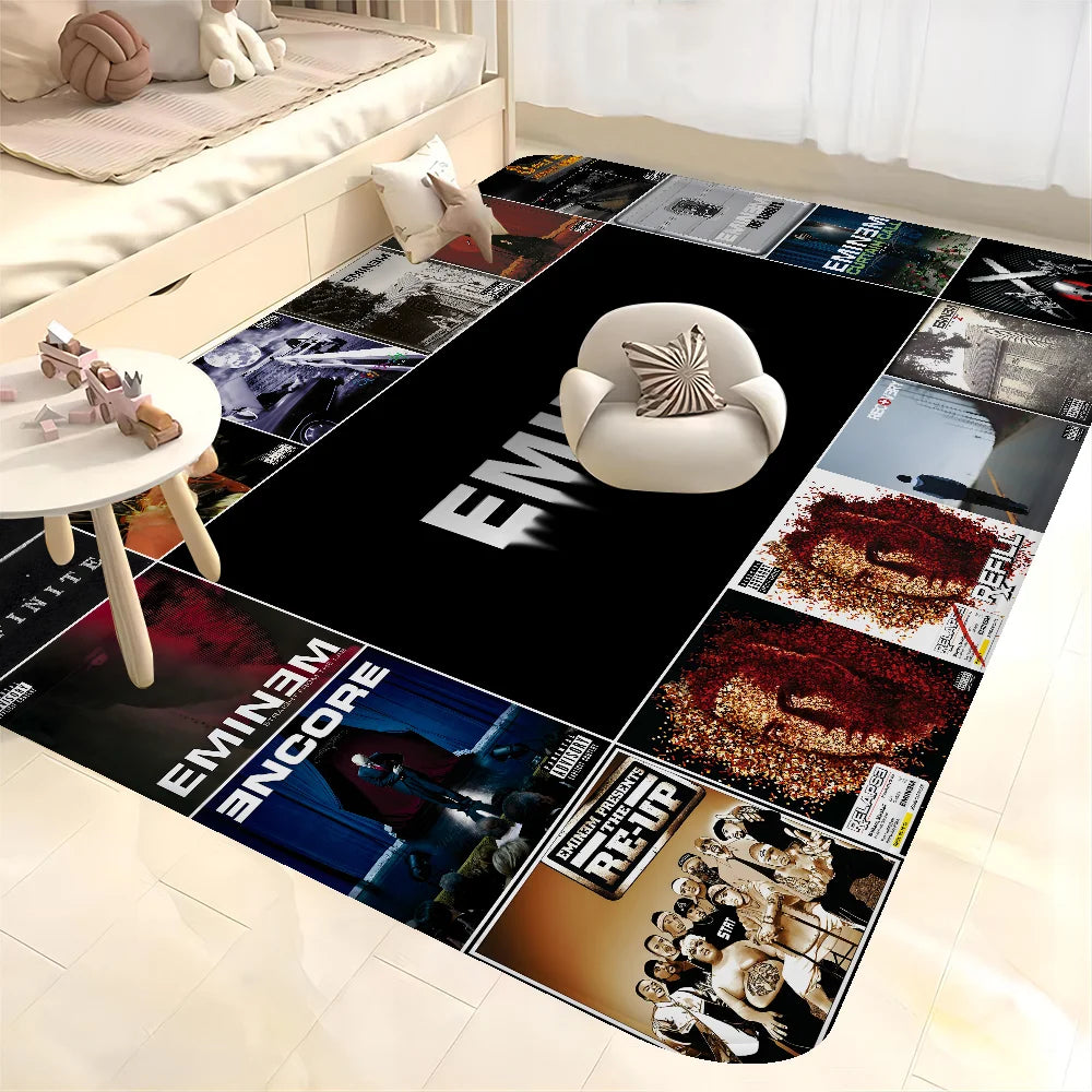 Rapper Eminem Door Mat Washable Non-Slip Living Room Sofa Chairs Area Mat Kitchen Bedside Area Rugs