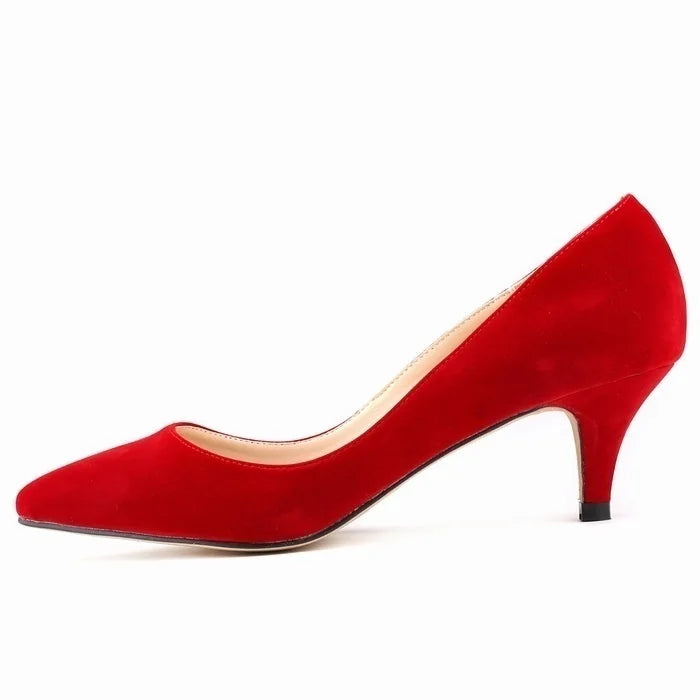 Spring and Autumn 2026 Women Pumps 5cm High Heels Solid Color Breathable Rubber Non Slip Sole Latex Insole Work Wedding Shoes