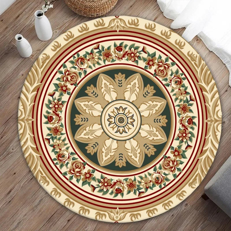 Moroccan Style Living Room Decoration Round Carpet Bohemian Carpet Large Area Rugs for Bedroom Home Rocking Chair Floor Mat