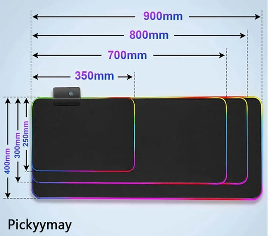 Sexy GirlLED Gaming Mousepads Large Backlight Desk Mat Non-Slip Gamer Mousepad Locking Edge RGB Mouse Pad Luminous Mouse Mat