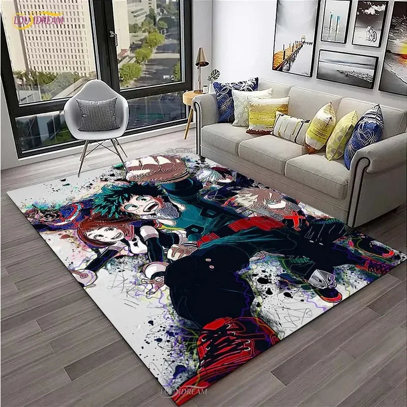 My Hero Cartoon Anime Carpet for Living Room Bedroom Table Cinema Rug Kitchen Door Kids Un-slip Floor Mat Alfombra Birthday gift
