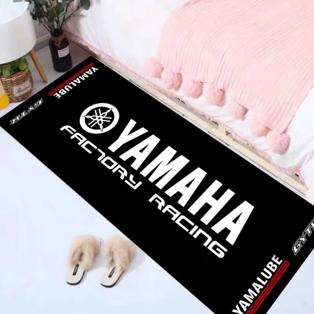Yamaha Garage Mat Racing Motorcycle Carpet Polyester Moto Display Motorcycle Mat Anti-slip Home Decoration Living Room Rug