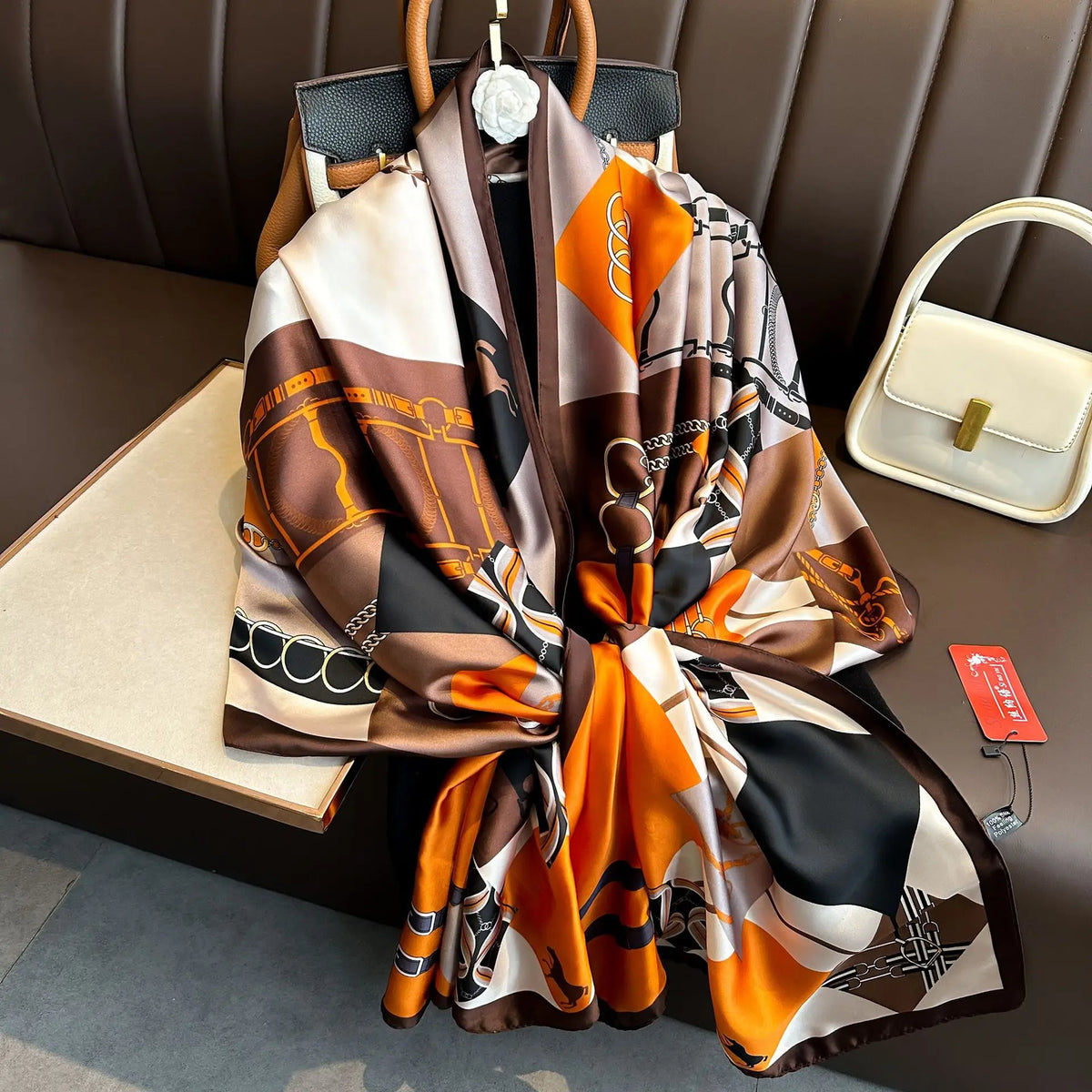 Luxury Brand Silk Scarves Women Fashion Print 180X90CM Long Scarf Popular Silk Headscarf Lady Sunscreen Beach Quality Shawl