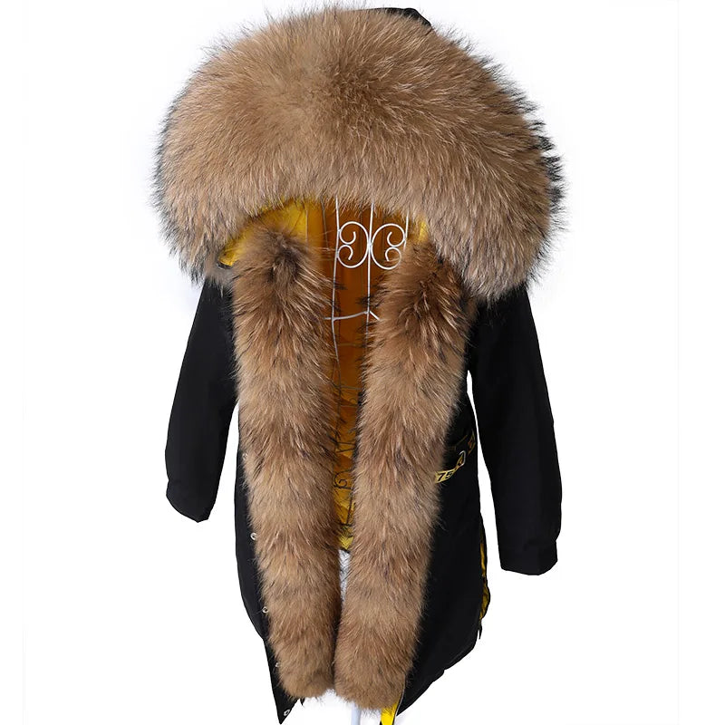 2026 Clearance Sale Maomaokong Women's Luxury Down Jacket Coat Parkas Warm Vest Puffer Coats Female Winter Coats