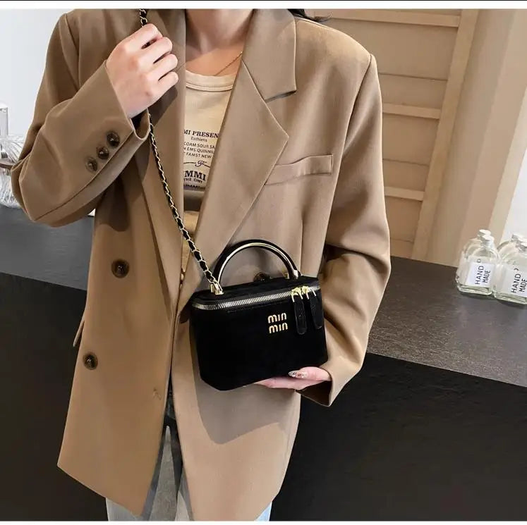 New Frosted Handbags Women's Square Bags Mini Lipstick Cosmetics Packs Ladies Handbags and Purse Niche Shoulder Crossbody Bags